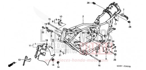 CARROSSERIE DE CHASSIS VT600CV de 1997